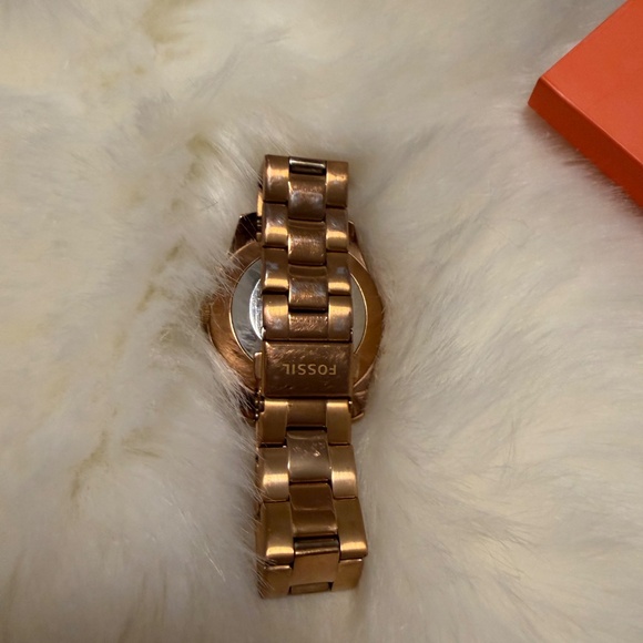 Fossil Q Hybrid Smart Watch Rose Gold Metallic Crystals Sparkly main image 4